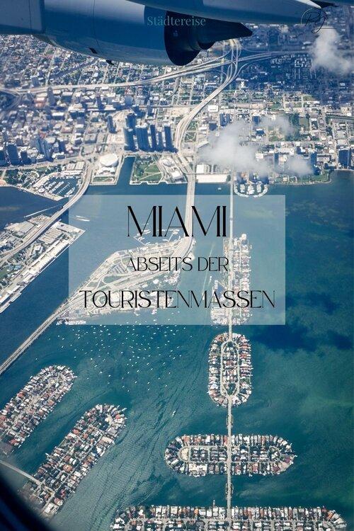 Luftaufnahme von Miami mit Inseln und Wasserflächen – ein Miami-Tipp abseits der typischen Touristenmassen.