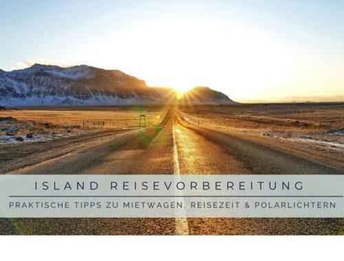 Winterlicher Sonnenaufgang über einer Landstraße in Island – perfekte Symbolik für den Start einer Island-Rundreise mit Tipps zur Vorbereitung, Mietwagen und Polarlichtern.