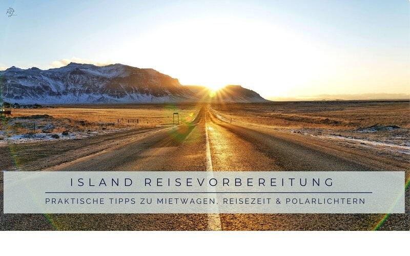 Winterlicher Sonnenaufgang über einer Landstraße in Island – perfekte Symbolik für den Start einer Island-Rundreise mit Tipps zur Vorbereitung, Mietwagen und Polarlichtern.