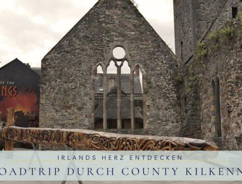 Titelbild zum Irland-Roadtrip durch County Kilkenny mit Blick auf historische Wikinger-Ausstellung in Waterford, Irland