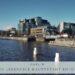 Blick auf die moderne Skyline von Dublin mit dem Fluss Liffey im Vordergrund – Entdecke Irlands lebendige Hauptstadt