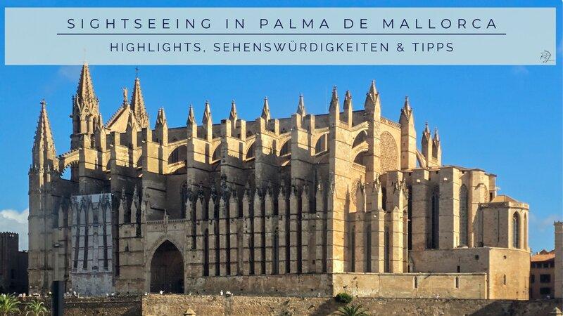 Kathedrale La Seu in Palma de Mallorca bei Sonnenschein im Winter