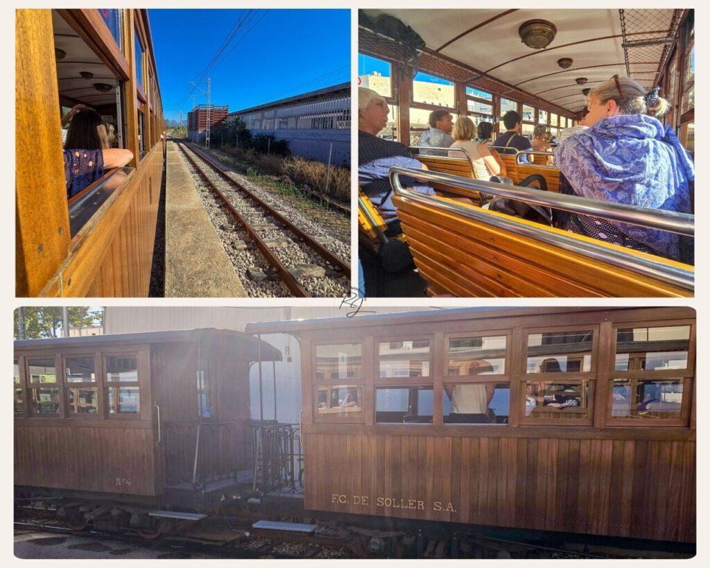 Fahrt mit dem historischen Tren de Sóller von Palma nach Sóller – nostalgische Bahn mit Holzwaggons