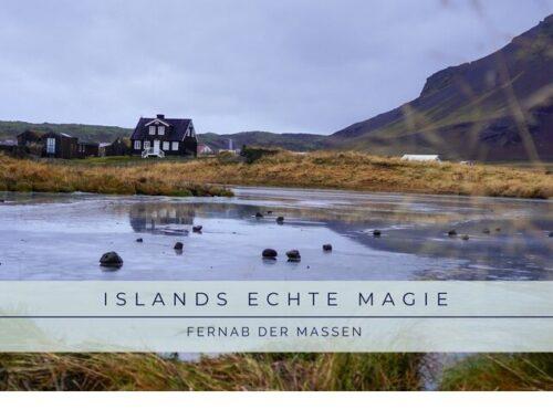Einsames Haus vor Bergkulisse in Island – eingefrorener See und stille Winterlandschaft auf der Halbinsel Snæfellsnes, Symbol für Islands unberührte Magie fernab der Touristenpfade.