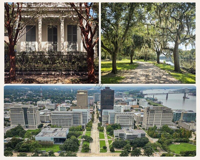 Collage von Pensacola Beach nach den Ausläufern von Hurrikan Francine – ruhiger Strand und klare Bedingungen nach dem Sturm.