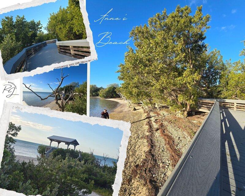 Der naturbelassene Anne's Beach auf den Florida Keys 2026 mit seinem hölzernen Boardwalk durch die Mangroven und flachem, türkisblauem Wasser.