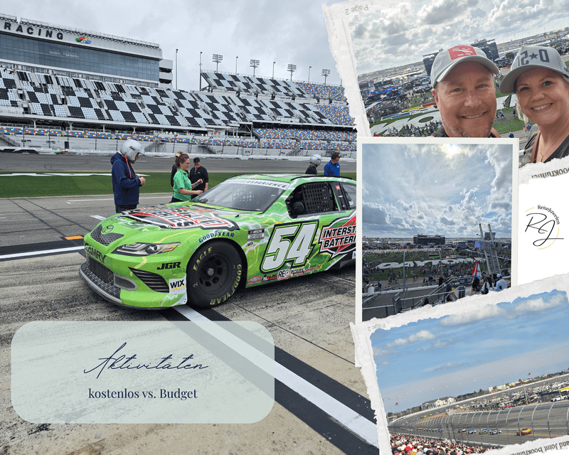Erlebnis-Collage vom Daytona 500 Rennen als persönliches Anker-Event bei der individuellen Reiseplanung