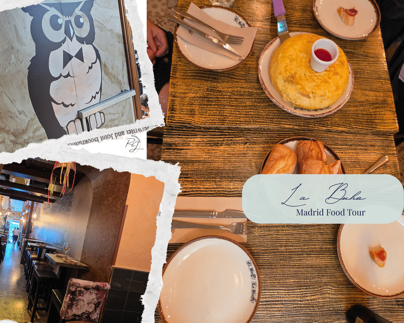 Tortilla mit Ziegenkäse und karamellisierten Zwiebeln in der Taberna La Buha während unserer Food Tour durch Madrid